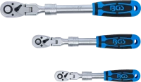 Racsnis kulcs készlet | kihúzható, hajlítható | 6,3 mm (1/4") - 10 mm (3/8") - 12,5 mm (1/2") | 3 darabos