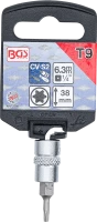 Behajtófej | 6,3 mm (1/4") | T-profil (Torx) T9