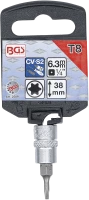 Behajtófej | 6,3 mm (1/4") | T-profil (Torx) T8