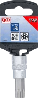 Behajtófej | 10 mm (3/8") | T-profil (Torx) T55 furattal