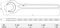 Egyoldalas villáskulcs | DIN 894 | 10 mm