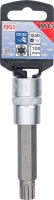 Behajtófej | Hossz 100 mm | 12,5 mm (1/2") | Ékprofil (RIBE) M13