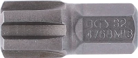 Behajtófej | Hossz 30 mm | Külső hatszögletű 10 mm (3/8") | Ékprofil (RIBE) M13