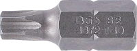 Behajtófej | Hossz 30 mm | Külső hatszögletű 10 mm (3/8") | T-profil (Torx) T40