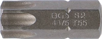 Behajtófej | Hossz 30 mm | Külső hatszögletű 10 mm (3/8") | T-profil (Torx) T55