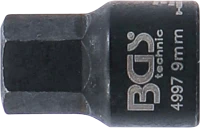 Féknyereg kulcs | Belső hatszögletű | extra rövid | 9 mm