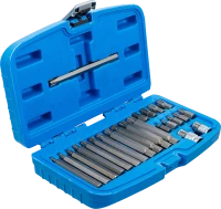Behajtófej készlet | Külső hatszögletű 10 mm (3/8") | Ékprofil (Ribe) | 22 darabos