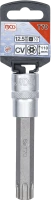 Behajtófej | Hossz 110 mm | 12,5 mm (1/2") | T-profil (Torx) T70 furattal