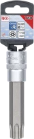 Behajtófej | Hossz 110 mm | 12,5 mm (1/2") | T-profil (Torx) T80 furattal