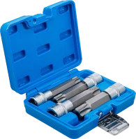 Behajtófej-készlet | 12,5 mm (1/2") | T-profil (Torx) furattal | 4 darabos