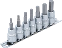 Behajtófej-készlet | 10 mm (3/8") | Belső hatszögletű 3 - 10 mm | 7 darabos