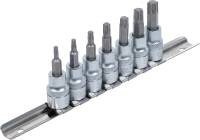 Behajtófej-készlet | 10 mm (3/8") | T-profil (Torx) T15 - T50 | 7 darabos