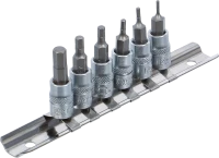 Behajtófej-készlet | 6,3 mm (1/4") | Belső hatszögletű 1,5 - 6 mm | 6 darabos