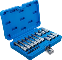 Behajtófej-készlet | 6,3 mm (1/4") / 12,5 mm (1/2") | T-profil (Torx) | 18 darabos