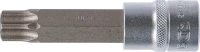 Behajtófej | Hossz 100 mm | 12,5 mm (1/2") | T-profil (Torx) T80 furattal