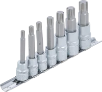 Behajtófej-készlet | 10 mm (3/8") / 12,5 mm (1/2") | Ékprofil (RIBE) M6 - M14 | 7 darabos