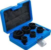 Spirálbites dugókulcskészlet / csavarkiszedő | 12,5 mm (1/2") + 20 mm (3/4") | 22 - 41 mm | 6 darabos