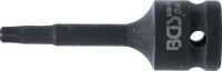 Levegős dugókulcs | Hossz 75 mm | 12,5 mm (1/2") | T-profil (Torx) T40