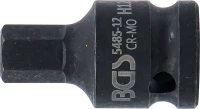 Levegős dugókulcs | Hossz 42 mm | 12,5 mm (1/2") | Belső hatszögletű 12 mm