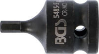 Levegős dugókulcs | Hossz 42 mm | 12,5 mm (1/2") | Belső hatszögletű 5 mm