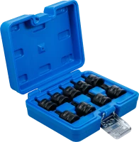 Levegős dugókulcskészlet | 12,5 mm (1/2") | T-profil (Torx) T20 - T70 | 9 darabos