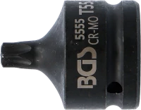 Levegős dugókulcs | Hossz 60 mm | 20 mm (3/4") | T-profil (Torx) T55