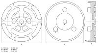 Gumitányér | emelőasztalokhoz | Ø 140 mm