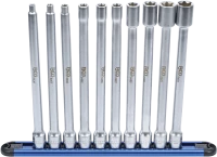 Dugókulcskészlet, E-profil | XXL | 10 mm (3/8") | E6 - E20 | 10 darabos