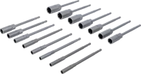 Dugókulcskészlet, hatszögletű | extra hosszú | Külső hatszögletű 6,3 mm (1/4") | Fúrógépek | 5,5 - 19 mm | 15 darabos