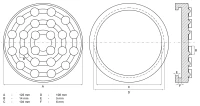 Gumitányér | emelőasztalokhoz | Ø 123 mm