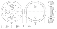 Gumitányér | emelőasztalokhoz | Ø 120 mm