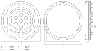 Gumitányér | emelőasztalokhoz | Ø 140 mm
