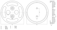 Gumitányér | emelőasztalokhoz | Ø 140 mm