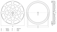 Gumitányér | emelőasztalokhoz | Ø 120 mm