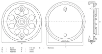 Gumitányér | emelőasztalokhoz | Ø 120 mm