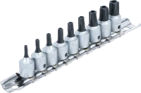 Behajtófej-készlet | 6,3 mm (1/4") | TS-profil (Torx Plus) furattal TS10 - TS50 | 9 darabos