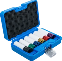 Légkulcsfej készlet | 12,5 mm (1/2") | 15 / 17 / 19 / 21 / 22 mm / MS17 | 6 darabos