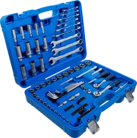 Dugókulcskészlet, hatszögletű | 6,3 mm (1/4")/10 mm (3/8") | 92 darabos
