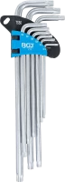 Derékszögű kulcs készlet | extra hosszú | TS-profil (Torx Plus) TS10 - TS50 | 9 darabos