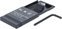 Derékszögű kulcs készlet | T-profil (Torx) T10 - T50 | 9 darabos