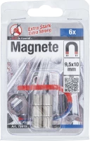Mágneskészlet | extra erős | Ø 9,5 mm | 6 darabos
