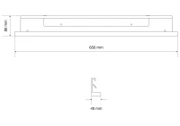 Világításvédő burkolat | LED elemekhez | 650 mm