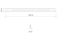 Világításvédő burkolat | LED elemekhez | 1300 mm
