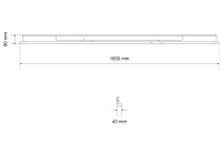 Világításvédő burkolat | LED elemekhez | 1950 mm