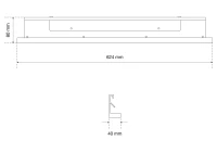 Világításvédő burkolat | LED elemekhez | sarokelem | 624 mm
