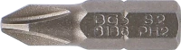Behajtófej | Hossz 25 mm | Külső hatszögletű 6,3 mm (1/4") | Csillag PH2