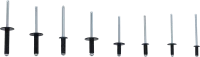 Popszegecs-készlet | Aluminium | 3,2 - 4,8 mm | 200 darabos