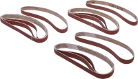 Csiszolószalag-készlet | a BGS 8853-hez | 10 mm x 330 mm | K 60 - 80 - 120 | 12 darabos