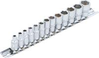 Dugókulcskészlet, hatszögletű | 6,3 mm (1/4") | 4 - 14 mm | 13 darabos