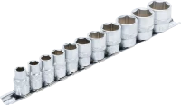 Dugókulcskészlet, hatszögletű | 10 mm (3/8") | 5/16" - 7/8" | 11 darabos